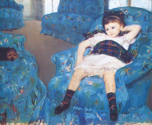Мэри Кассат. Девочка в синем кресле