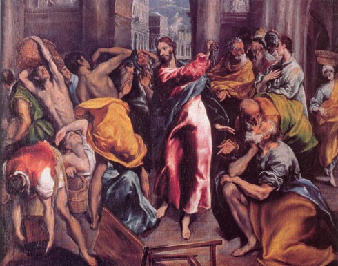 Эль Греко. Христос изгоняет торговцев из храма
